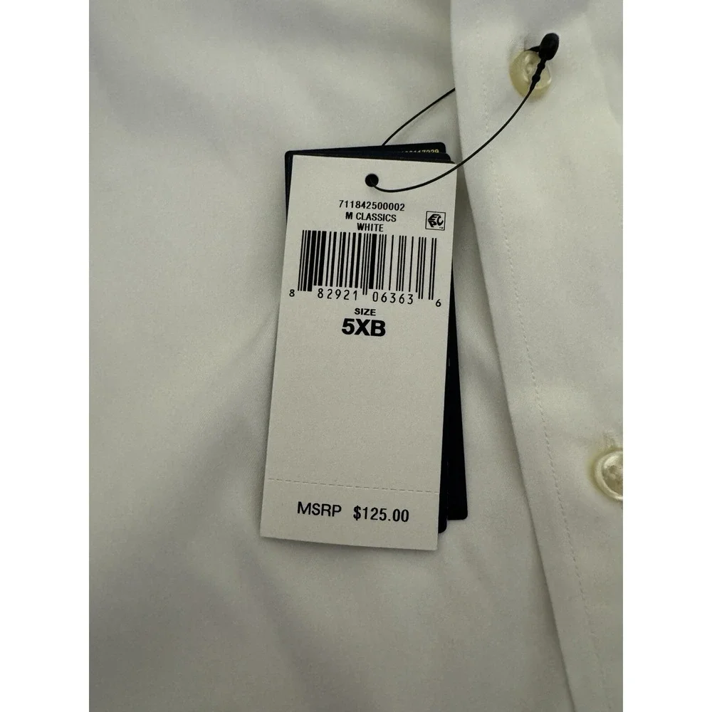 Polo Ralph Lauren Performance 5XB Big Short Sleeve Button Shirt White New Nylon - Picture 3 of 9